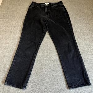 Pacsun Mom Jeans Womens 28 Black Denim Dark Wash Pockets High Rise Streetwear